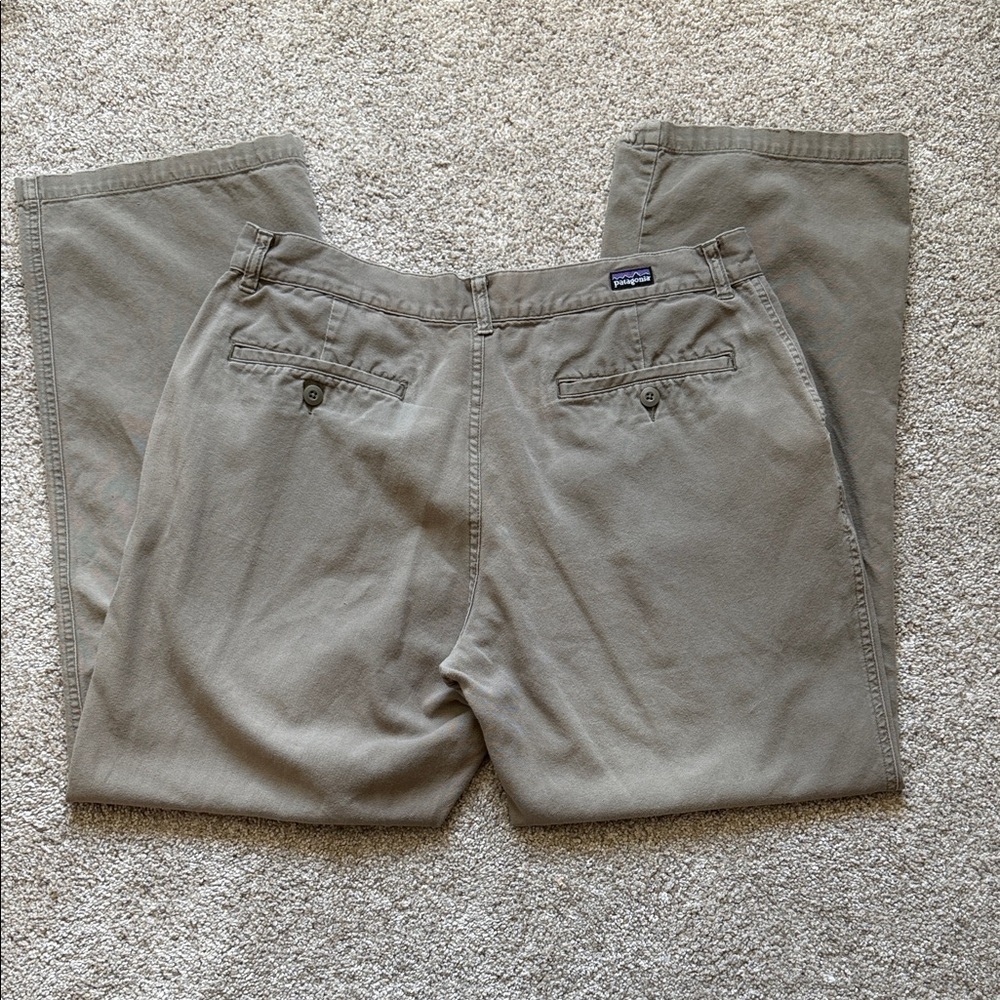 VTG Patagonia Y2K 2000 Men's Gray Duck Organic Cotton Chino Slack Pants size 35